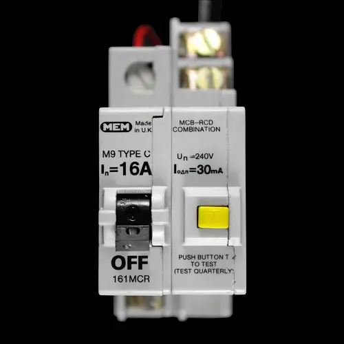 MEM 16 AMP CURVE C M9 30mA DOUBLE POLE RCBO MCB RCD 161MCR