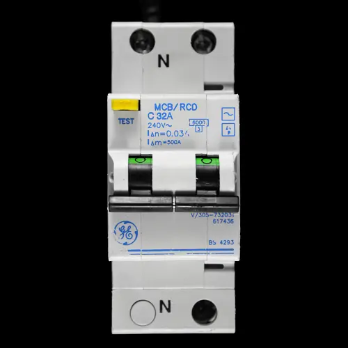 GENERAL ELECTRIC 32 AMP CURVE C 6kA 30mA DOUBLE POLE RCBO V/305-732031 617436