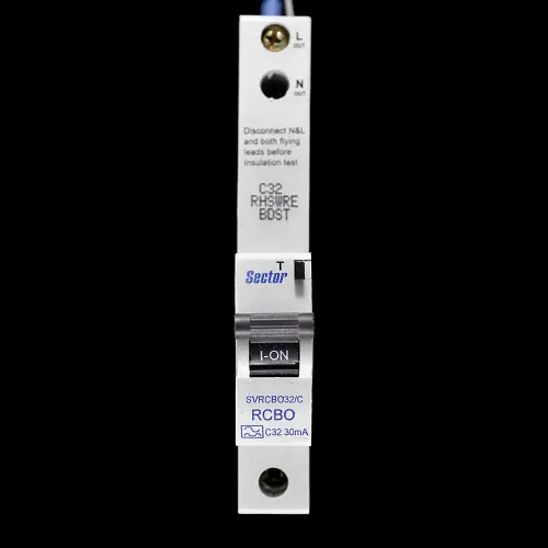 SECTOR 32 AMP CURVE C 6kA 30mA RCBO SVRCBO32/C BLUE