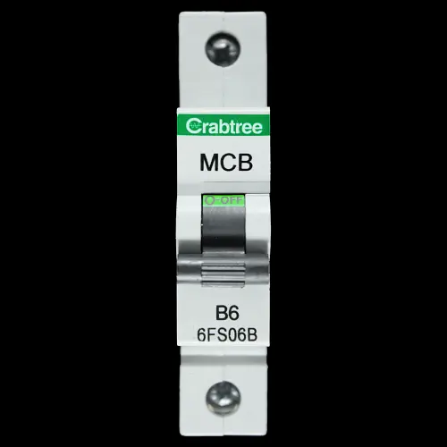 CRABTREE 6 AMP CURVE B 6kA MCB CIRCUIT BREAKER 6FS06B LOADSTAR