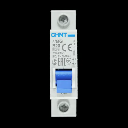 CHINT 20 AMP CURVE B 6kA MCB CIRCUIT BREAKER EBG 187424