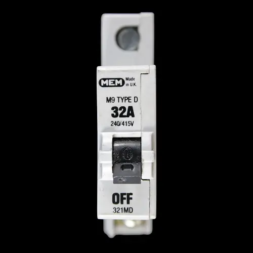 MEM 32 AMP CURVE D M9 MCB CIRCUIT BREAKER 321MD