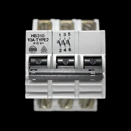 WYLEX 10 AMP TYPE 2 M9 TRIPLE POLE MCB CIRCUIT BREAKER HB310 STOTZ