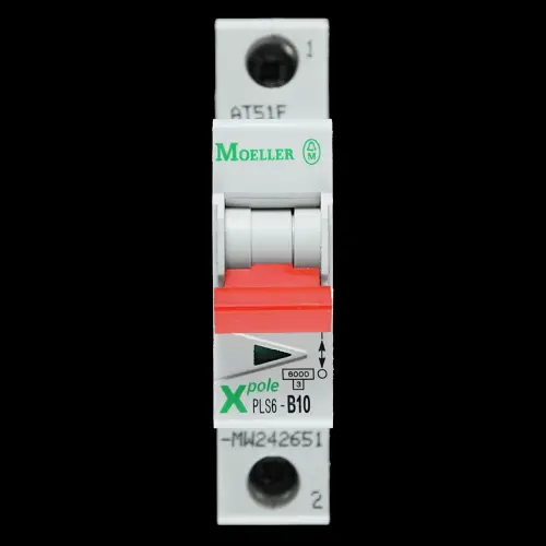 MOELLER 10 AMP CURVE B 6kA MCB CIRCUIT BREAKER XPOLE PLS6-B10-MW