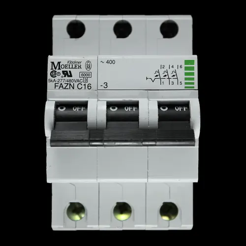 MOELLER 16 AMP CURVE C 6kA TRIPLE POLE MCB CIRCUIT BREAKER FAZN C16-3