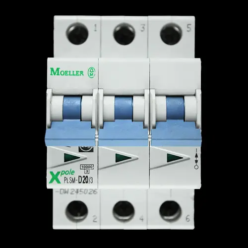 MOELLER 20 AMP CURVE D 10kA TRIPLE POLE MCB CIRCUIT BREAKER PLSM-D20/3