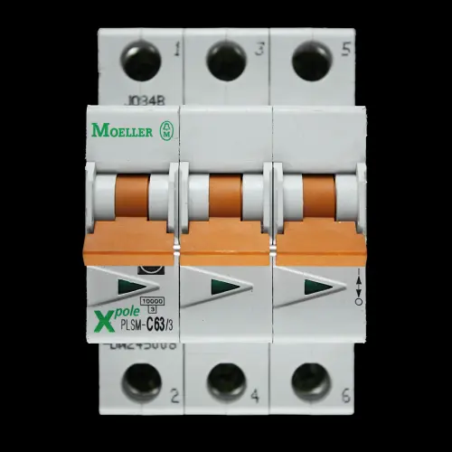 MOELLER 63 AMP CURVE C 10kA TRIPLE POLE MCB CIRCUIT BREAKER PLSM-C63/3