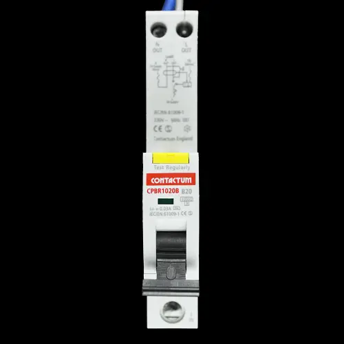 CONTACTUM 20 AMP CURVE B 10kA 30mA RCBO TYPE AC CPBR1020B