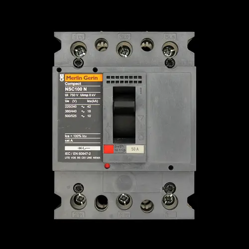 MERLIN GERIN 50 AMP 18kA TRIPLE POLE MCCB NSC100N