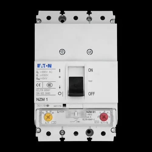 EATON 63 AMP 25kA TRIPLE POLE MCCB NZMB1-A63 NZM1