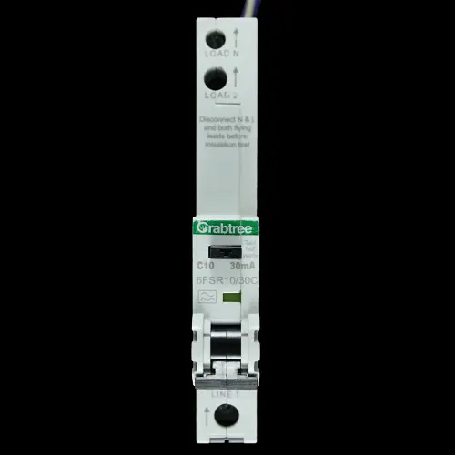 CRABTREE 10 AMP CURVE C 6kA 30mA RCBO TYPE A 6FSR10/30C LOADSTAR