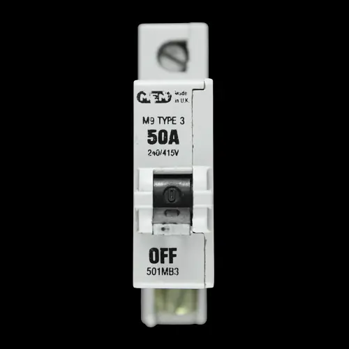 MEM 50 AMP TYPE 3 M9 MCB CIRCUIT BREAKER 501MB3 GREY