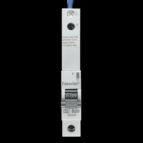 NEWLEC 20 AMP CURVE B 6kA 30mA RCBO TYPE A NLRCB2030BA