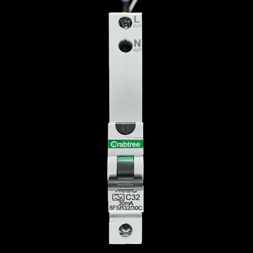 CRABTREE 32 AMP CURVE C 10kA 30mA RCBO TYPE A 6FSR32/30C LOADSTAR