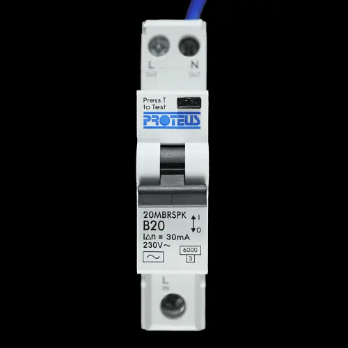 PROTEUS 20 AMP CURVE B 6kA 30mA RCBO TYPE AC 20MBRSPK