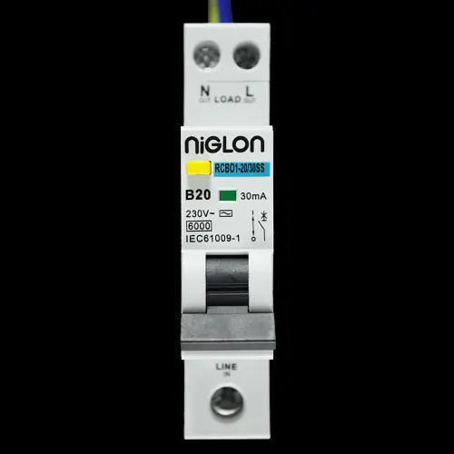 NIGLON 20 AMP CURVE B 6kA 30mA RCBO RCBO1-20/30SS