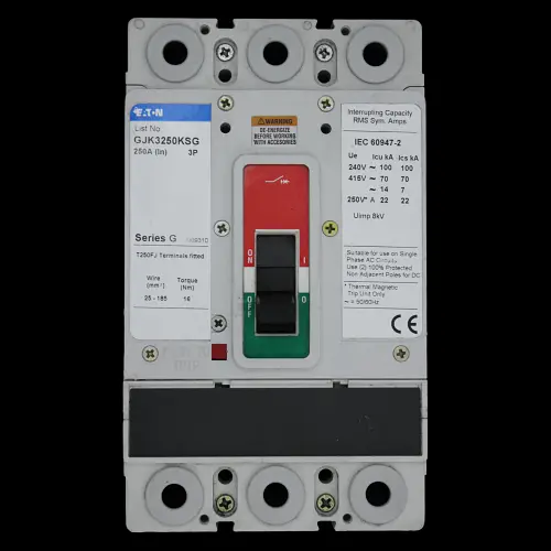 EATON 250 AMP 70kA TRIPLE POLE MCCB GJK3250KSG