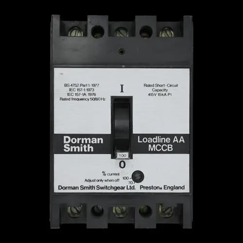 DORMAN SMITH 100 AMP 15kA TRIPLE POLE MCCB LOADLINE AA