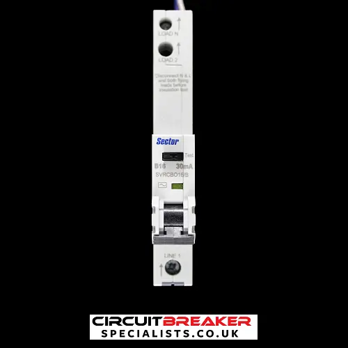 SECTOR 16 AMP CURVE B 6kA 30mA RCBO TYPE AC SVRCBO16/B
