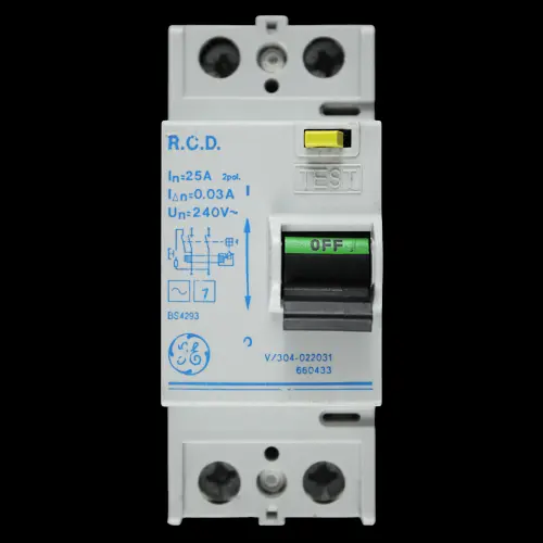 GENERAL ELECTRIC 25 AMP 30mA DOUBLE POLE RCD TYPE AC V/304-022031 660433