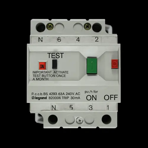 LEGRAND 63 AMP 30mA DOUBLE POLE RCCB TYPE AC 820006