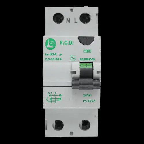 STEEPLE 63 AMP 30mA DOUBLE POLE RCD TYPE AC
