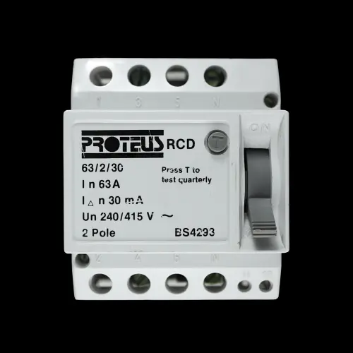 PROTEUS 63 AMP 30mA DOUBLE POLE RCD 63/2/30