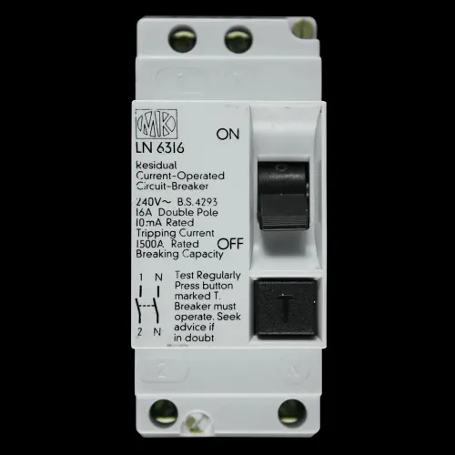 MK 16 AMP 10mA DOUBLE POLE RCCB LN 6316 LN6316