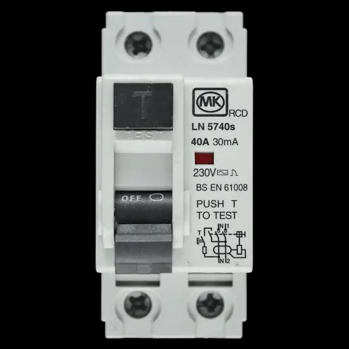 MK 40 AMP 30mA DOUBLE POLE RCD LN 5740S