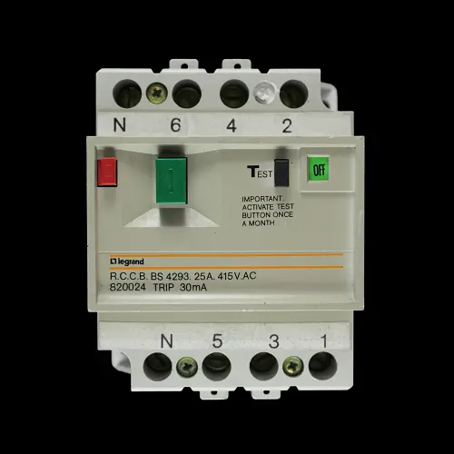 LEGRAND 25 AMP 30mA FOUR POLE RCCB 820024