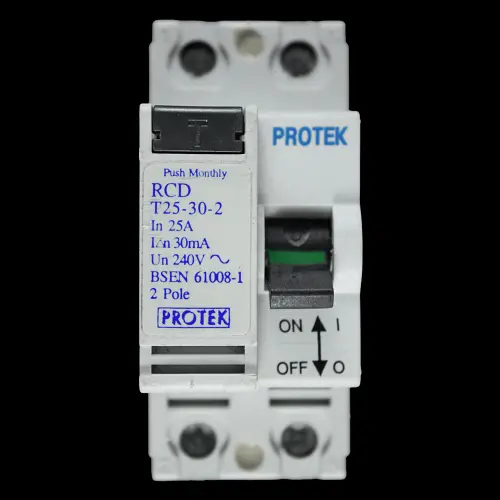 PROTEK 25 AMP 30mA DOUBLE POLE RCD T25-30-2