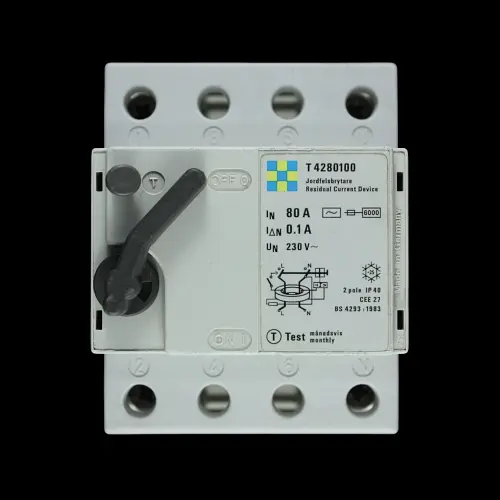 CLIPSAL 80 AMP 100mA DOUBLE POLE RCD T4280100