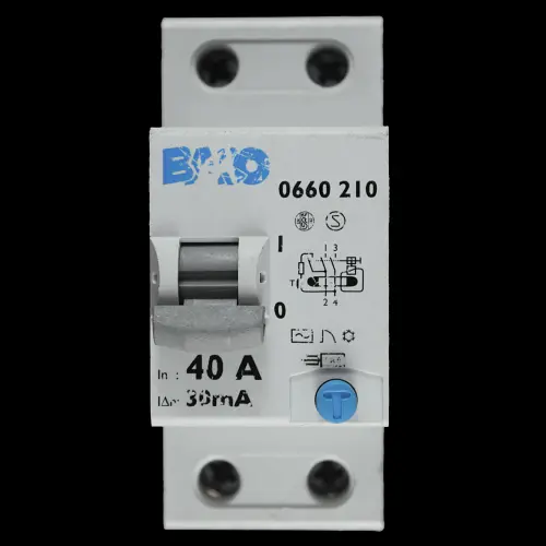 BACO 40 AMP 30mA DOUBLE POLE RCD 0660210