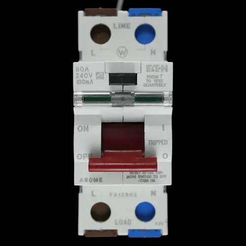 EATON 80 AMP 100mA DOUBLE POLE RCCB A80ME