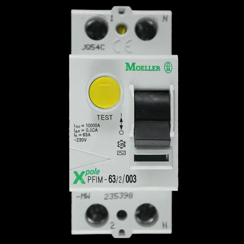 MOELLER 63 AMP 30mA DOUBLE POLE RCD TYPE AC PFIM-63/2/003 MW