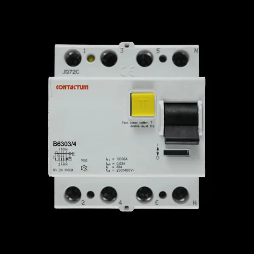 CONTACTUM 63 AMP 30mA FOUR POLE RCD B6303/4
