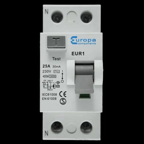EUROPA 25 AMP 30mA DOUBLE POLE RCD TYPE AC EUR1