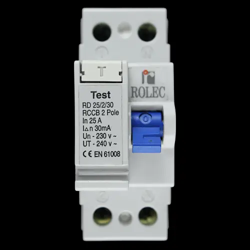 ROLEC 25 AMP 30mA DOUBLE POLE RCCB RCD RD25/2/30