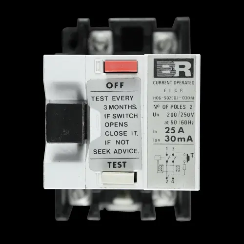 BR 25 AMP 30mA DOUBLE POLE ELCB H06-S02502-030M