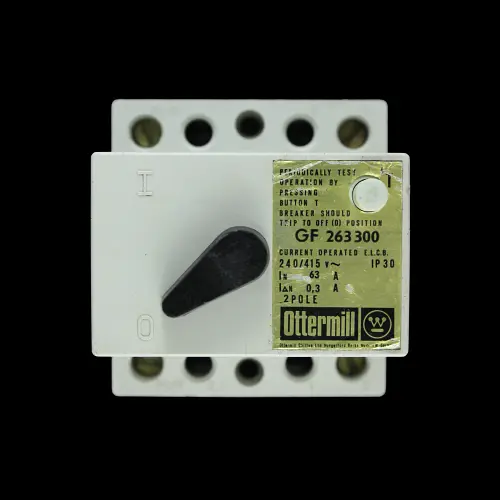OTTERMILL 63 AMP 300mA DOUBLE POLE ELCB GF 263300