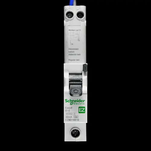 SCHNEIDER 10 AMP CURVE B 6kA 30mA RCBO TYPE A EASY9 EZ9D16810