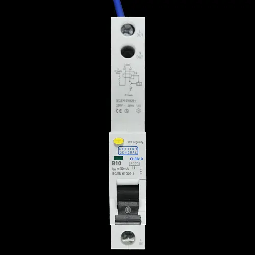 BG BRITISH GENERAL 10 AMP CURVE B 6kA 30mA RCBO TYPE AC CURB10