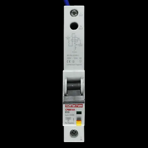 CONTACTUM 10 AMP CURVE B 10kA 30mA RCBO TYPE AC CPBR101