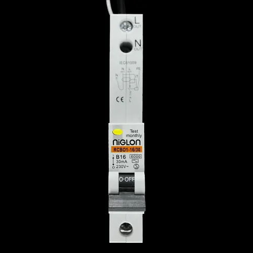 NIGLON 16 AMP CURVE B 6kA 30mA RCBO TYPE AC RCBO1-16/30