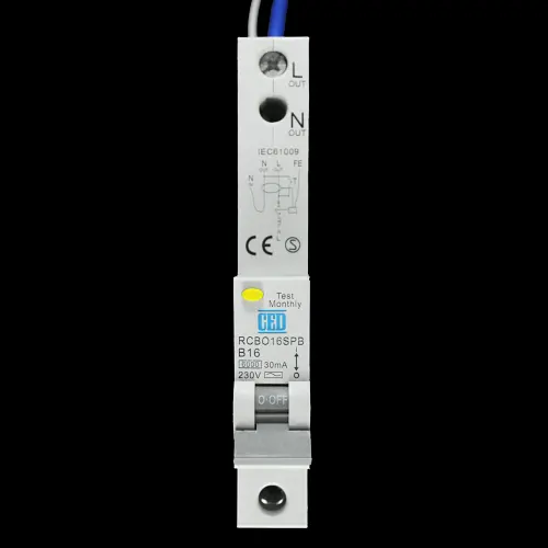 CED B 16 RCBO 6kA 30mA TYPE AC RCBO16SPB RB