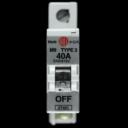 BILL 40 AMP TYPE 3 M9 MCB CIRCUIT BREAKER 3T401