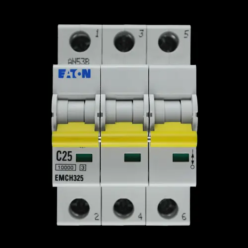 EATON 25 AMP CURVE C 10kA TRIPLE POLE MCB CIRCUIT BREAKER EMCH325