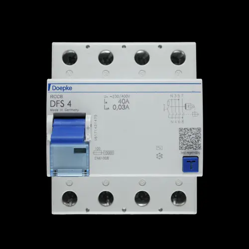 DOEPKE 40 AMP 30mA FOUR POLE RCCB TYPE A DFS4