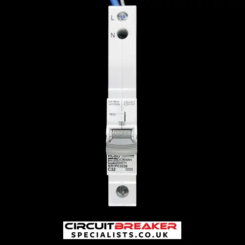 DORMAN SMITH 32 AMP CURVE C 10kA 30mA RCBO RCD MCB KR1PC3230