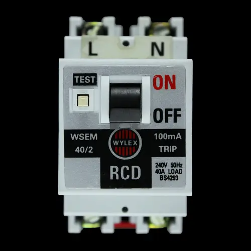 WYLEX 40 AMP 100mA DOUBLE POLE RCD WSEM 40/2